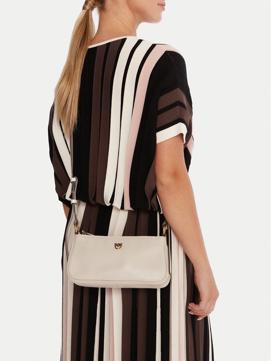 PINKO PINKO Soma Half Moon Baguette Mini AI 25-26 PLTT 105069 A0QO Écru