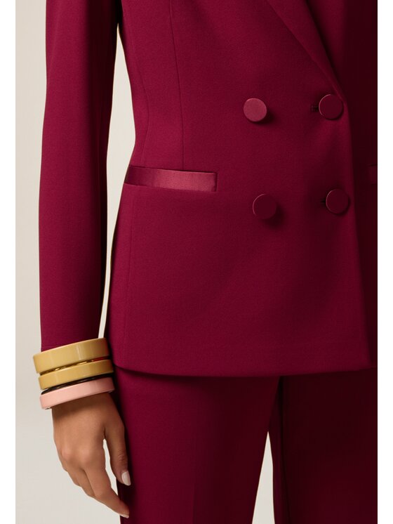 Oltre Oltre Giacca outdoor Q782R004561N036 Bordeaux Slim Fit