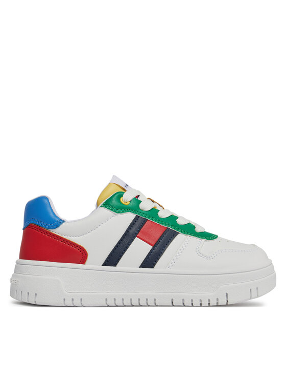 Sneakers Tommy Hilfiger Flag Low Cut Lace-Up Sneaker T3X9-33369-1355 M Alb