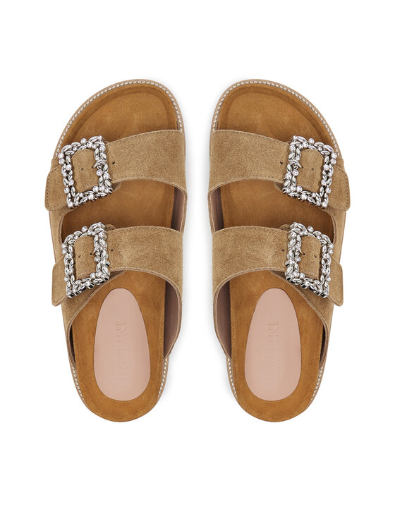 Pollini Pollini Klapki SA28373G0MTF0209 Khaki