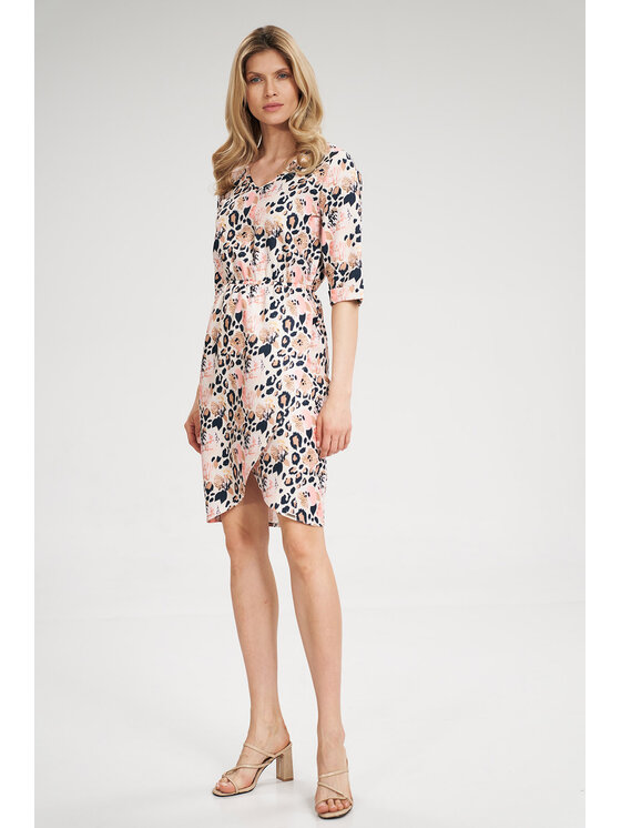FIGL FIGL Sukienka M702 Kolorowy Regular Fit