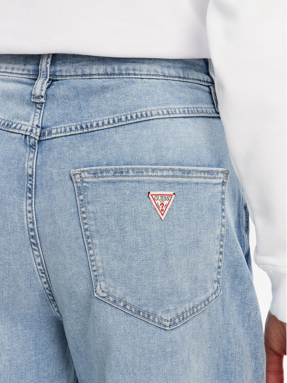 Guess Guess Džinsi W5GA2E D5O90 Zils Wide Leg