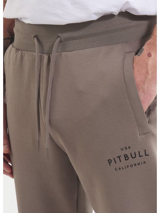PITBULL PITBULL Spodnie dresowe SAMPSON Brązowy Regular Fit