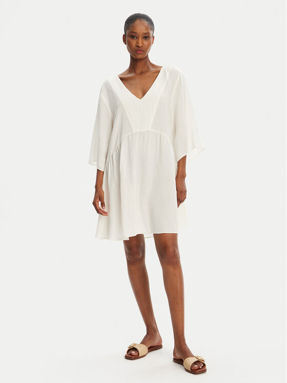 Banana Moon Banana Moon Φόρεμα καλοκαιρινό Agathe Holidays LHN10 Λευκό Loose Fit