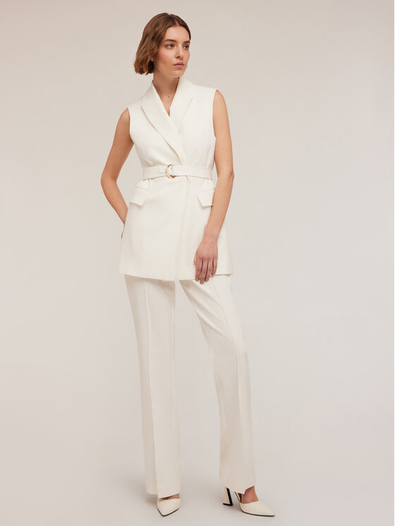 Motivi Motivi Pantaloni di tessuto P287Q003944N011 Bianco Flare Fit