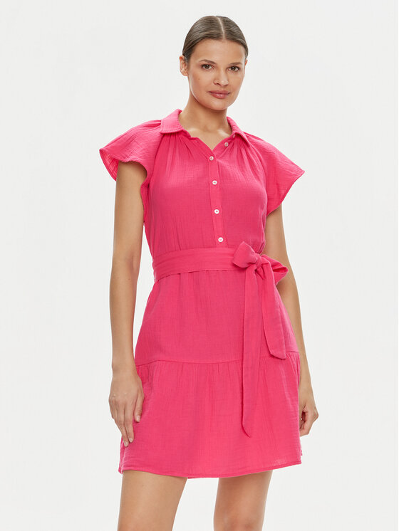 Gap Gap Košilové šaty 665886-00 Růžová Regular Fit
