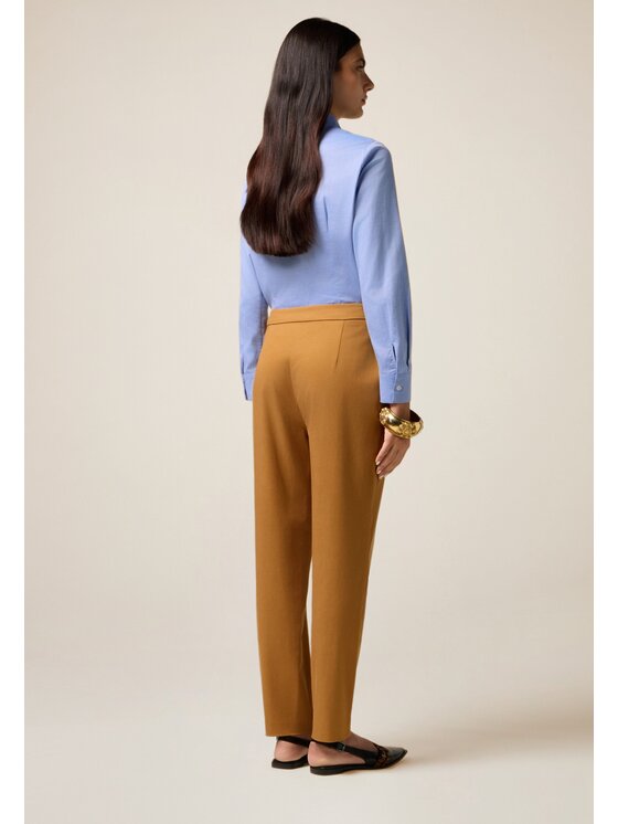 Oltre Oltre Pantaloni di tessuto P734R008768N012 Marrone Regular Fit