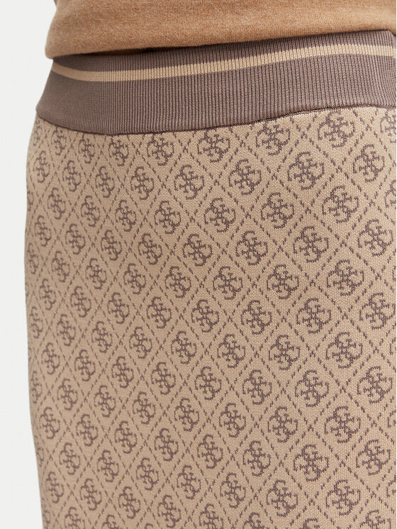 Guess Guess Tiesus sijonas W6YD19 Z0961 Smėlio Slim Fit