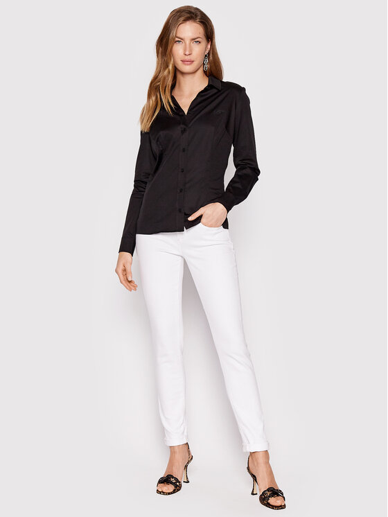 Guess Guess Srajca W2YH41 WAF10 Črna Slim Fit
