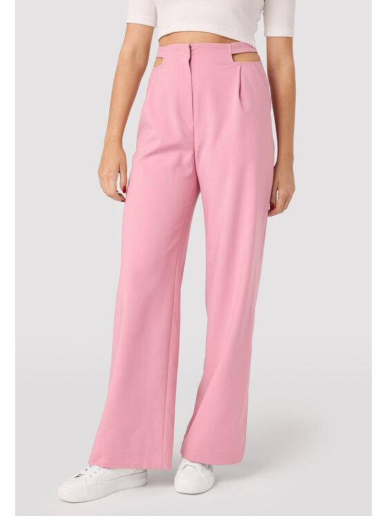 LAURELLA LAURELLA Spodnie materiałowe LAURELLA 3UL023500 Różowy Regular Fit