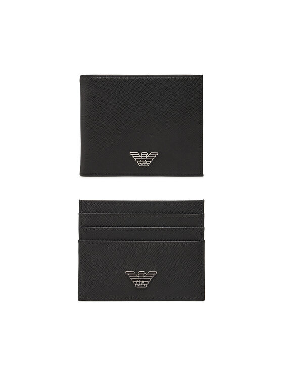Emporio Armani Emporio Armani Комплект портфейл и калъф за карти Y4R237 Y138E Черен
