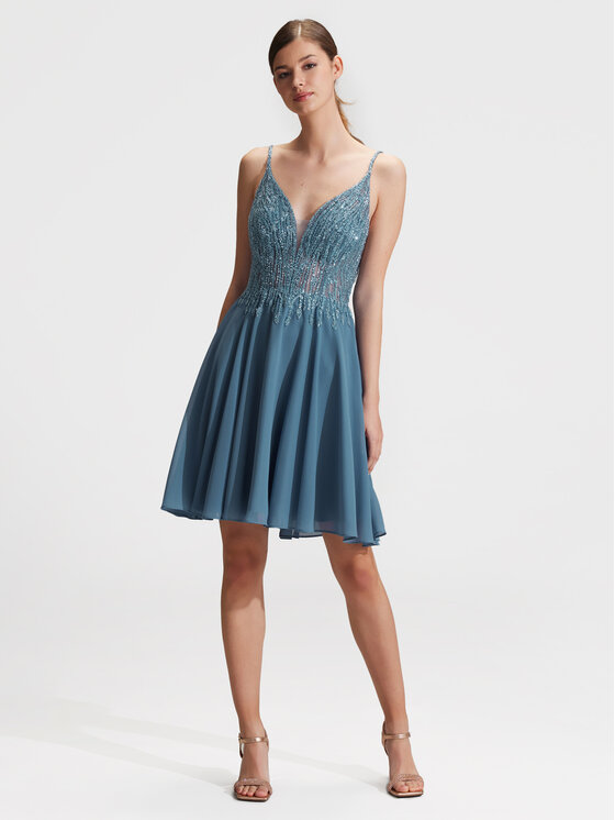 Hey Kyla Hey Kyla Коктейльна сукня 5AG003HK Голубий Regular Fit