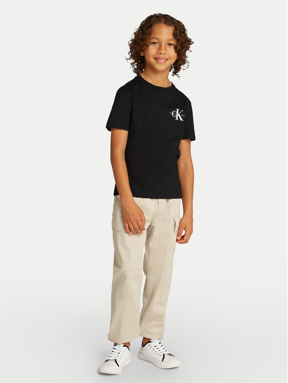 Calvin Klein Jeans Calvin Klein Jeans T-shirt Monologo IU0IU00678 Crna Regular Fit