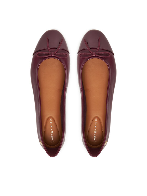 Tommy Hilfiger Tommy Hilfiger Balerinke Patent Toe-Cap FW0FW08830 Tamnocrvena