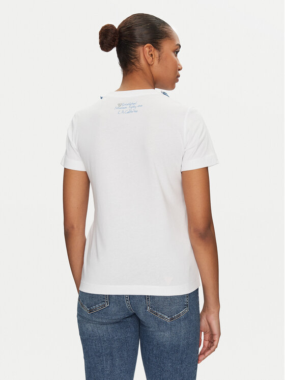 Guess Guess T-krekls W5GI03 I3Z14 Balts Regular Fit