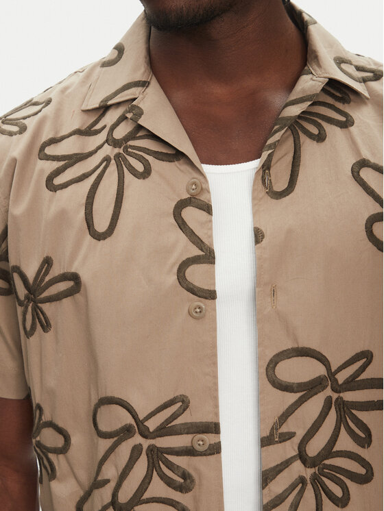 Lindbergh Lindbergh Camicia 30-203705 Beige Regular Fit