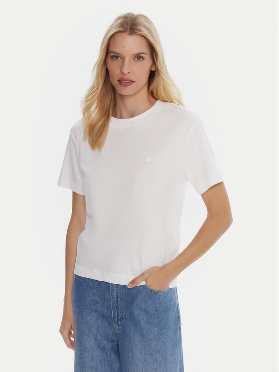 Quiksilver Quiksilver T-Shirt Essential EQWZT03196 Bílá Regular Fit