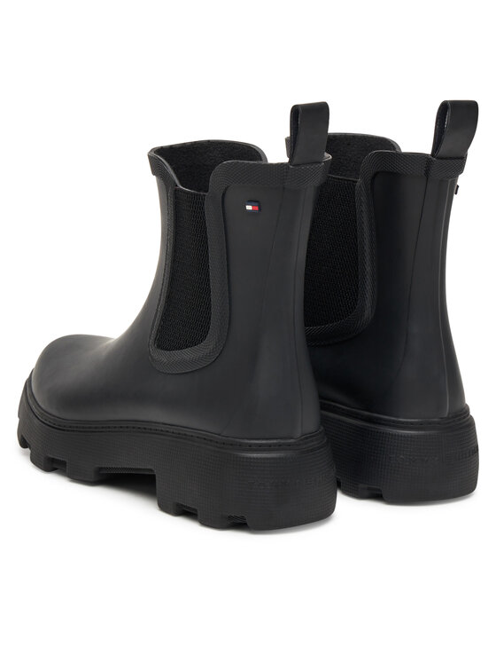 Tommy Hilfiger Tommy Hilfiger Guminiai batai Flag Ankle Warm Lining FW0FW08974 Juoda