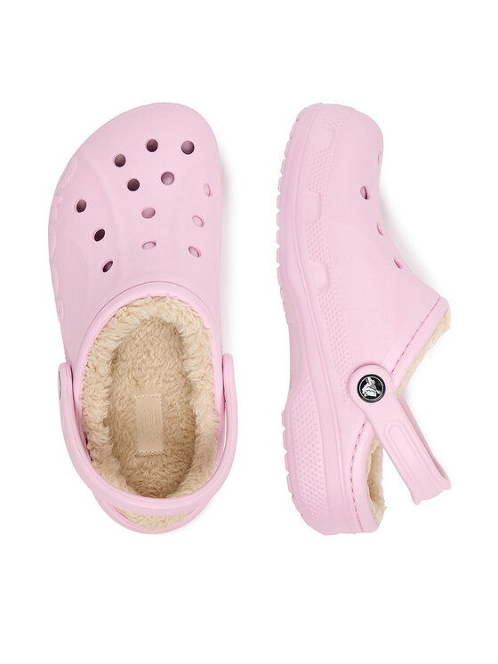 Crocs Crocs Şlapi C-BAYA LINED CLOG 205969-6GD Roz