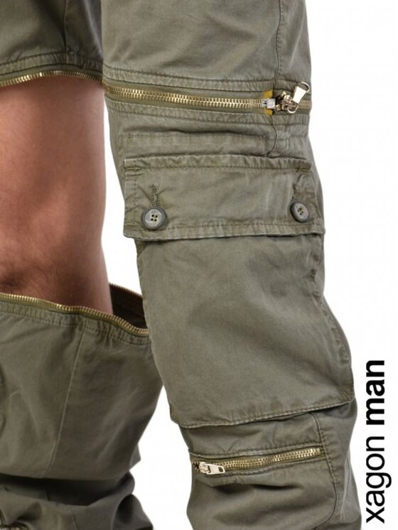 Xagon Xagon Pantaloni di tessuto P21032-S413C Verde Skinny Fit