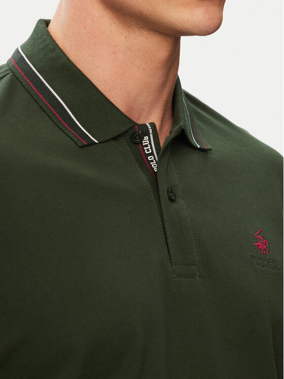 Beverly Hills Polo Club Beverly Hills Polo Club Polo P-SS26M-P450111 Tumši zaļa Regular Fit