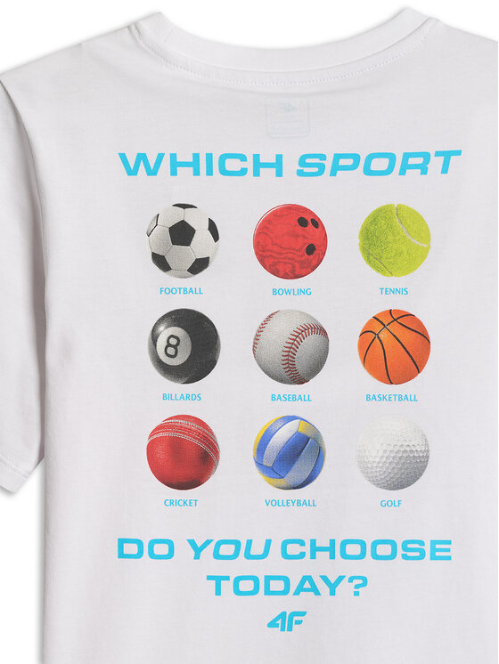 4F 4F T-Shirt STREET SPORT Biały Regular Fit