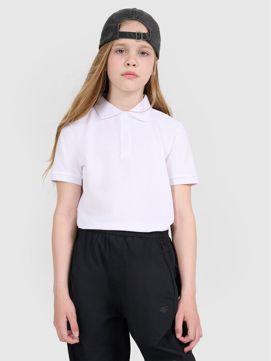 4F 4F Polo BASIC+ Biały Regular Fit