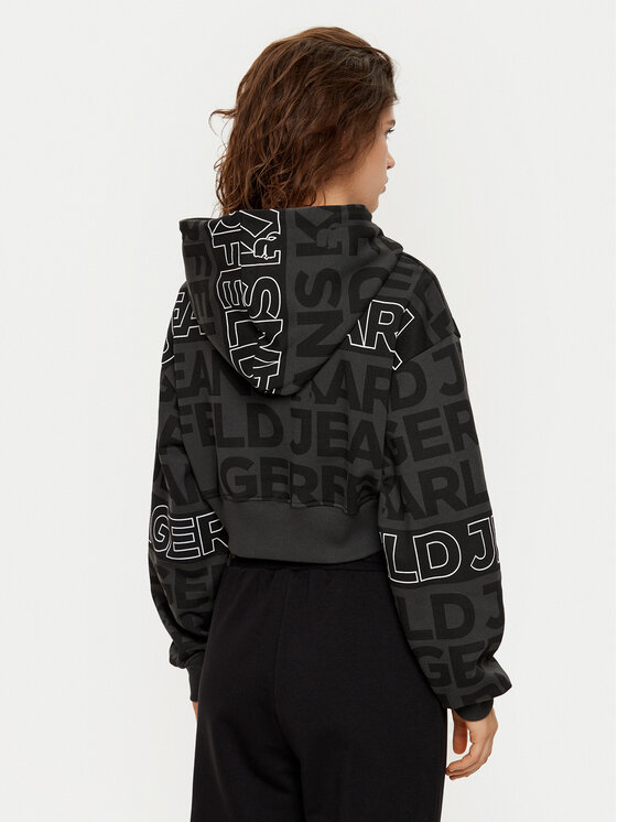 Karl Lagerfeld Jeans Karl Lagerfeld Jeans Sweatshirt A1W20067 Schwarz Cropped Fit