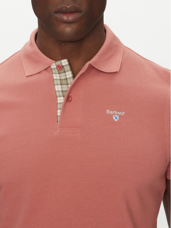 Barbour Barbour Polo Tartan MML0012PI55 Różowy Regular Fit