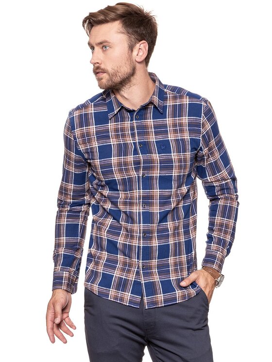 Wrangler Wrangler Camicia LS 1 PKT Bianco Regular Fit