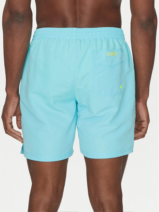 Guess Guess Pantaloncini da bagno F4GT03 WG282 Celeste Regular Fit