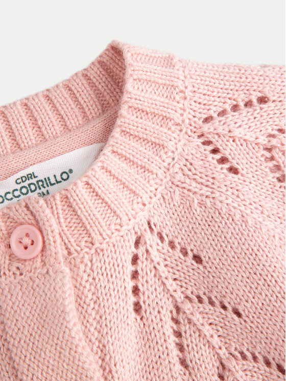 Coccodrillo Coccodrillo Kardigan ZC4172201CGN Różowy Regular Fit