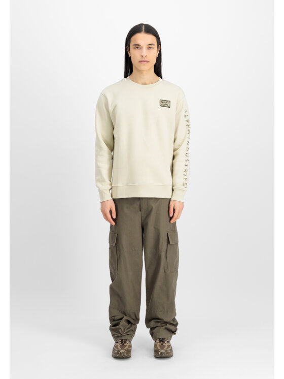 Alpha Industries Alpha Industries Bluza Camo Sleeve Sweatshirt Beżowy Regular Fit