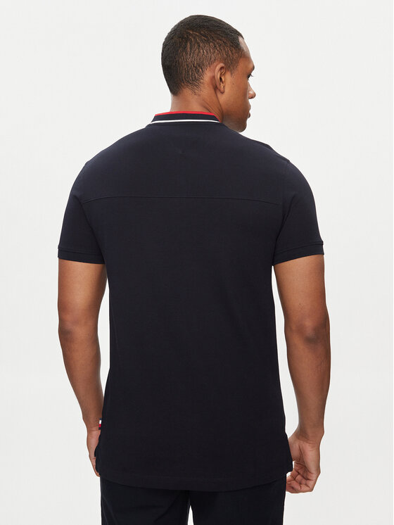 Tommy Hilfiger Tommy Hilfiger Polo Mao MW0MW34752 Granatowy Slim Fit