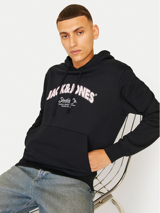Jack&Jones Jack&Jones Majica dugih rukava Bronx 12262919 Crna Regular Fit