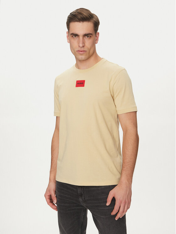 HUGO HUGO T-Shirt Diragolino212 50447978 Béžová Regular Fit