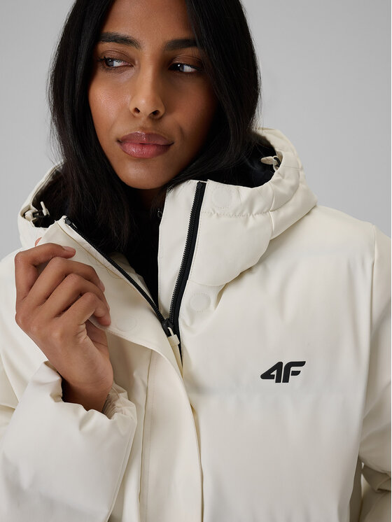 4F 4F Kurtka puchowa CITY JACKETS Beżowy Regular Fit