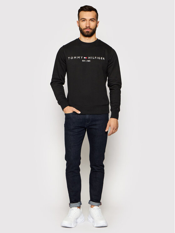 Tommy Hilfiger Tommy Hilfiger Sweatshirt Logo MW0MW11596 Schwarz Regular Fit