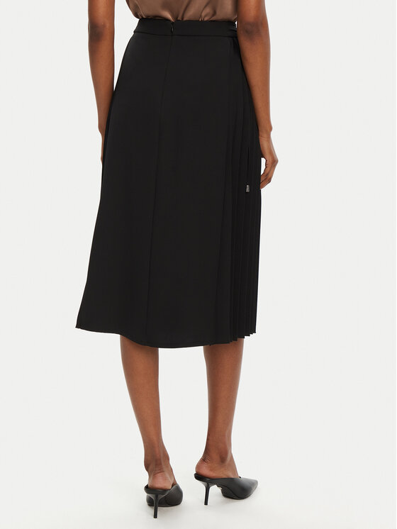 Rinascimento Rinascimento Fustă midi CFC0122491003 Negru Regular Fit