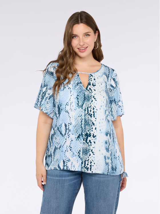 Fiorella Rubino Fiorella Rubino Bluzka 2844T002365N0Z4 Turkusowy Regular Fit