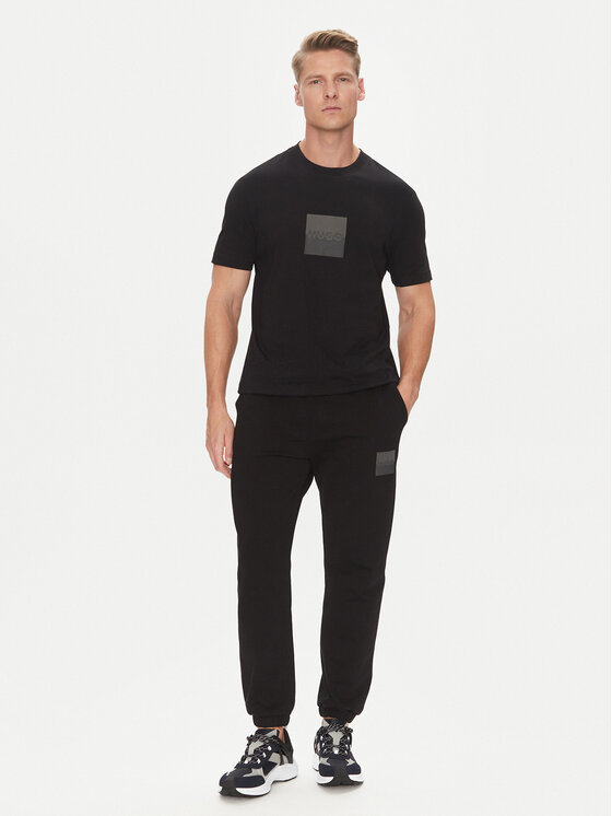 HUGO HUGO Pantaloni da tuta Dusplitan 50542866 Nero Relaxed Fit