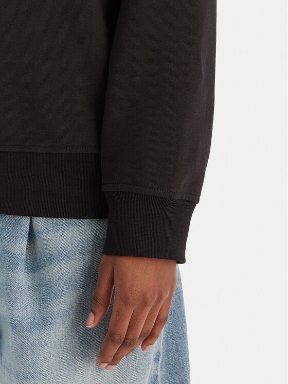 Calvin Klein Jeans Calvin Klein Jeans Sweatshirt Ls Monogram Terry Po LV047C224G Schwarz Regular Fit