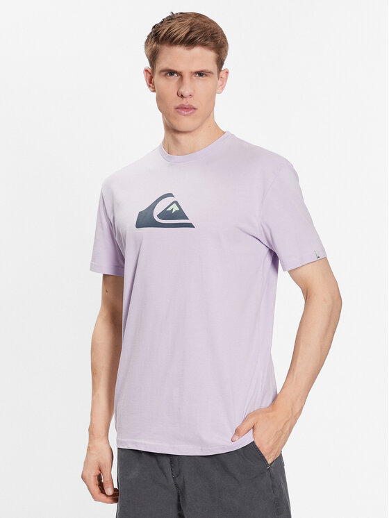 Quiksilver T-shirt Comp Logo EQYZT06534 Ljubičasta Regular Fit