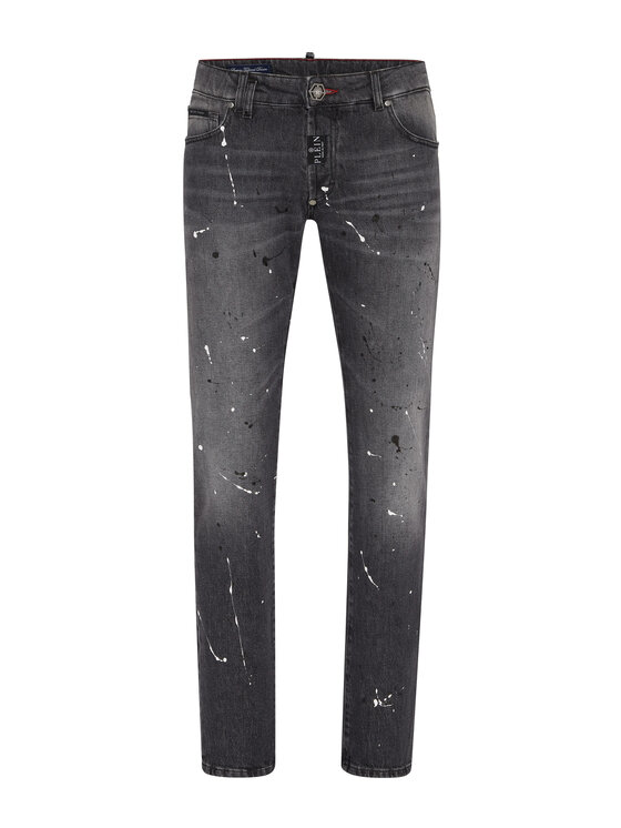 PHILIPP PLEIN PHILIPP PLEIN Jeansy 9597 Šedá Straight Leg