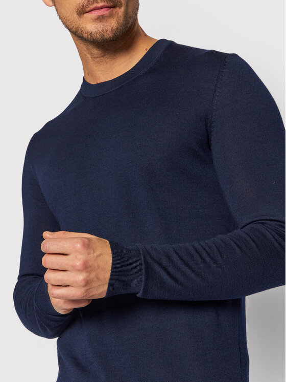 Selected Homme Selected Homme Sweter Town 16079772 Granatowy Regular Fit