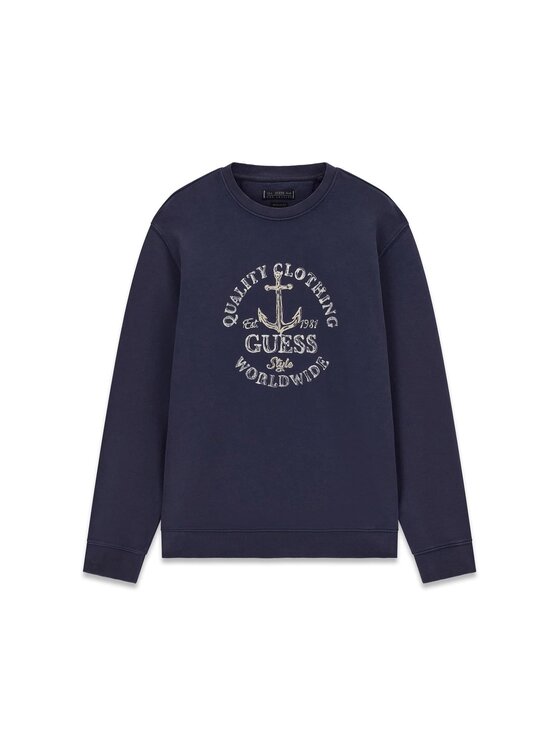Guess Guess Bluza 182268 Niebieski jasny Classic Fit