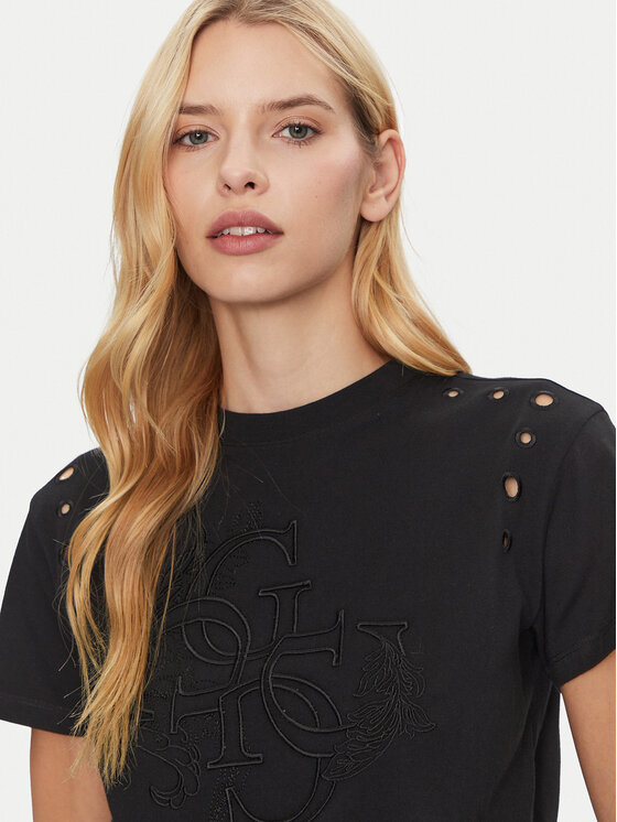 Guess Guess T-shirt W5GI18 I3Z14 Crna Regular Fit