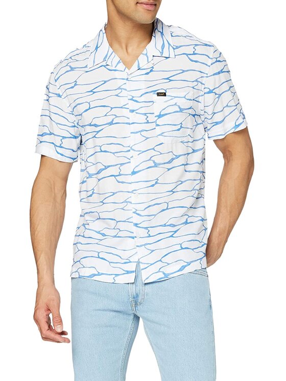 Lee Lee Camicia SS RESORT SHIRT Bianco Regular Fit