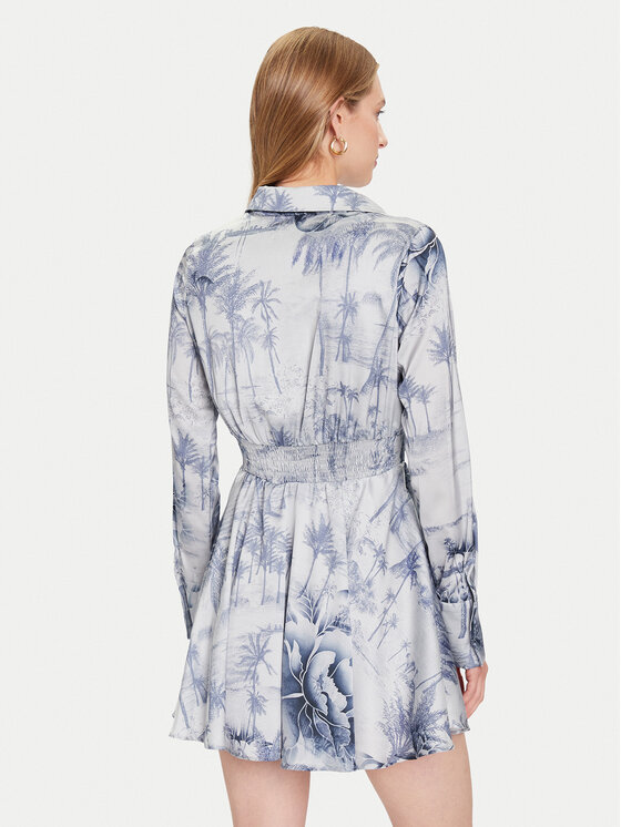 Guess Guess Kokteilinė suknelė W5YK00 WF1T2 Mėlyna Regular Fit