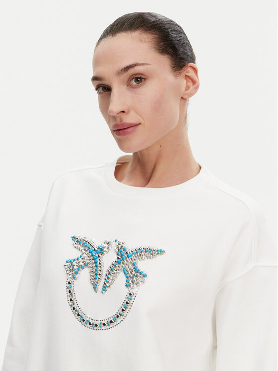 PINKO PINKO Sweatshirt Nelly 100534 A2G8 Weiß Regular Fit